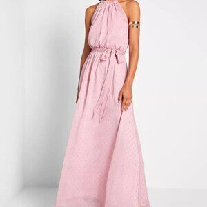 Illuminated Elegance Chiffon Maxi Dress - wedding guest party halter
